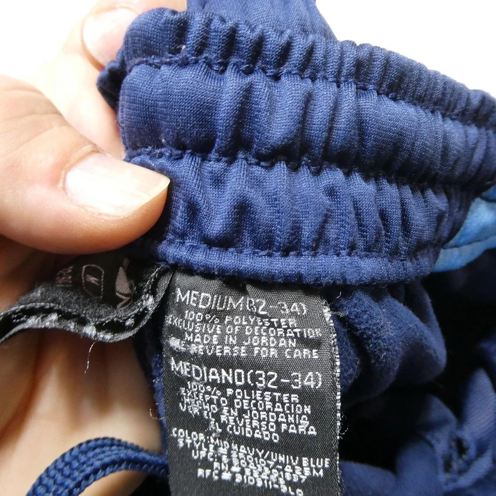 Starter‎ Track Pants Mens Medium Blue Knit Elastic Waist Zip Pocket Side Stripe